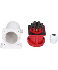 Three Phase IP67 Industrial Socket Set For 380 415V Power Supply 4 Pin 63A 3P And E Beefy ABS Connector For Industry Dock Wharf Metallurgy And Power Plants, white and red