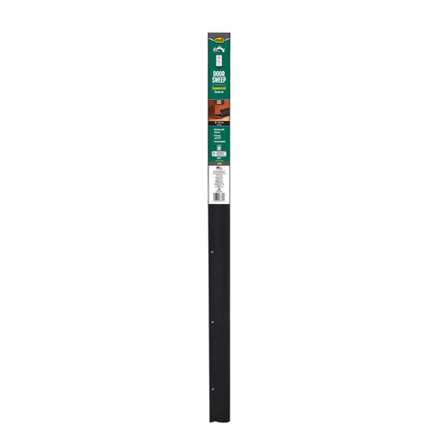 Weatherproof Door Sweep With Drip Cap, 36 Inch Long Aluminum And Vinyl Screw-On Bottom Seal For Drafts, Moisture, Dust And Insects