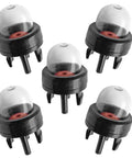 Snap In Primer Bulb Kit For 2 Cycle Small Engines Easy Install Fits Poulan Echo Ryobi BP42 Homelite Bolens Chainsaws Trimmers Blowers 125B 125BX 125BVX 530047721 503936601 5 Pack