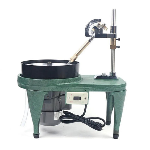 All In One Gem Faceting And Polishing Machine 180W Pro Grade Jewelry Rock Bench Grinder with diamond flat grind disk