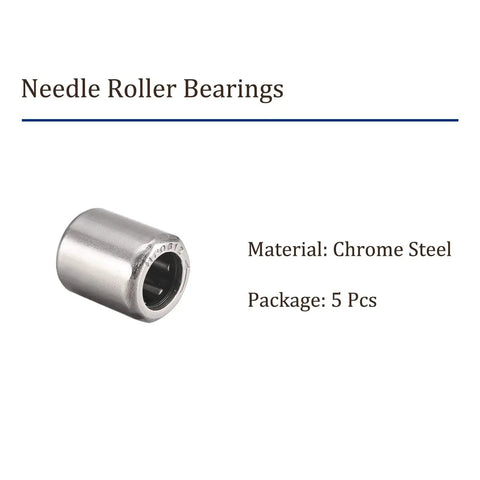 Five Pack 6x10x12mm Needle Roller Bearings With One Way Clutch Chrome Steel Rollers exuding durability and precision design.