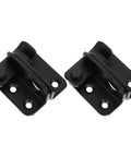 Hardcore Stainless Steel Flip Latch Heavy Duty Gate Bolt Safety Lock For Outdoor Yard And Fence Doors Rust Proof Two Pack showing black latches.