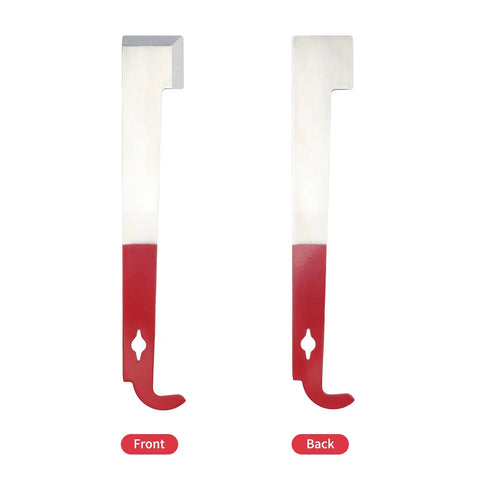 2 Pack Stainless Steel J Hook Hive Tools For Beekeeping, red 10.6-inch front and back view, Pro Grade, Beekeeping Supplies