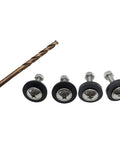 Installation kit for Whale Tail Hydrofoil Stabilizer For Boat Outboards And Sterndrives 40 To 300 HP includes drill bit and bolts.