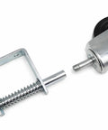 Heavy Duty 4 Inch Spring Loaded Gate Caster Wheel Automatic Height Adjustment 250 Lb Capacity parts including spring and wheel