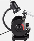 Heavy Duty 6 In Bench Grinder With Variable Speed Dial And Pure Copper Induction Motor showing adjustable speed and sharpening wheels.