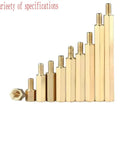 Brass M4 Male To Female Thread Spacer Standoff 41mm Total Length With 6mm Hex Pillar And 35mm Body Gold For Drones Quadcopters PC Builds And Circuit Boards Pack Of 10