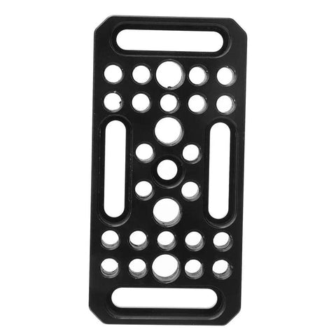 Premium Aluminum Alloy Pro Grade Camera Cheese Plate For DSLR With One Quarter Inch And Three Eighths Inch Screw Holes CNC Machined