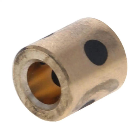 Top Tier Oilless Sleeve Bearings 3X5X5MM Carbon Steel Plain Bushings showing bronze coated core for heavy duty industrial use.