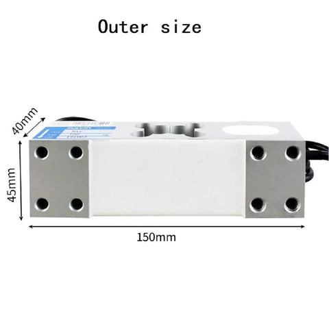 Heavy Duty Single Point Beam Load Cell For Platform Scales 100Kg Capacity Compression Sensor 150mm x 45mm x 40mm Size, shown with outer size dimensions