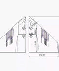 Technical diagram of Dual Outboard Hydrofoil Stabilizer With Sting Ray Dorsal Fin Wing for 5 to 150 HP outboards and outdrives.