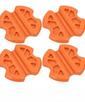 Two Pack Line Grip Set For Electrical Cable Pulling, Non Slip PVC Ergonomic Orange Handles, Fits 3-6mm Wires, 8x8mm Grips, Durable Polyoxymethylene Tooling For Quick Conduit Installations, four orange grips