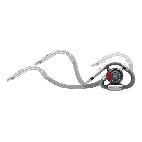Compact 12V Flexi Automotive Vacuum With 4 Ft Hose Crevice Tool 2in1 Wide Nozzle And Flip Up Brush Corded Handheld Car Vacuum