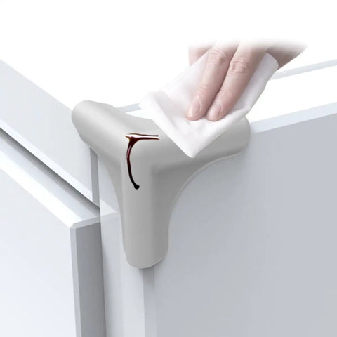 4 Pack Silicone Table Corner Protectors Set Flexible Desk Edge Guards For Home Furniture Safety Kid Proofing Easy To Clean Prevent Bumps