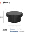 Sleek Black Cabinet Knobs Set 10 Pack Round Metal Zinc Drawer Pulls for Kitchen Cabinets Cupboards Dressers and Desks Easy Install Hardware By Homdiy
