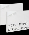White HDPE Sheet Pack Of 2 Twelve By Sixteen Inch One Eighth Inch Thick For Machining And DIY Builds Heavy Duty Rugged Industrial Grade