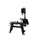Kickass Portable Desktop Mini Table Saw And Stainless Steel Metal Cutter With Precision Angled Cutting Station for woodworking projects.