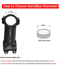 Guide for choosing handlebar diameter with 17 Degree Aluminum Bike Stem 31.8mm Clamp, 130mm Length, Lightweight 150g MTB Stem.
