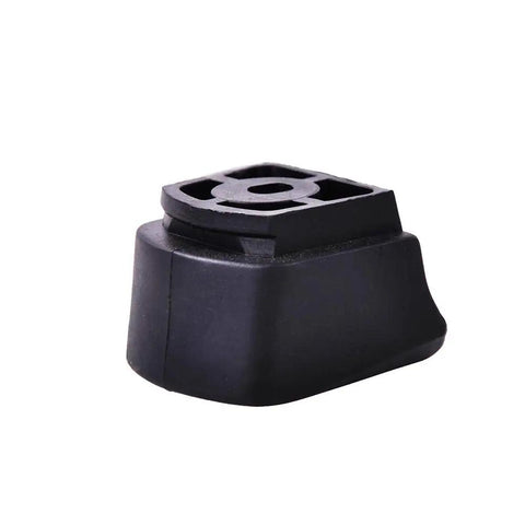 Replacement Inline Skate Brake Pad TPR Material Lightweight Durable Stopper Pad For Inline Skates Black One Size Fits Kids And Adults Ideal For Quick Brake Pad Replacement And Smooth Stopping black brake pad angled view