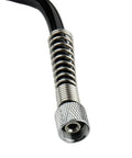 Heavy Duty 3 Meter PU Coiled Airbrush Hose With Secure One Inch Couplers For Car Detailing Spray Painting And Art Projects Featuring Kink Free Flexible Tube That Stays Tidy On The Job Site Every Time, close-up of threaded coupler