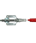 Beefy Pro Grade Toggle Clamp Quick Release Push Pull 302F, 300 Lbs Holding Capacity, Heavy Duty Cold Rolled Steel With Zinc Finish And Red Vinyl Handle