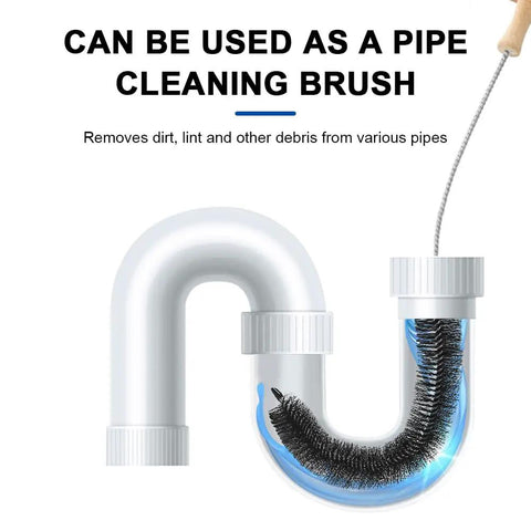 Set Of 2 Dryer Vent Cleaner Tools With 4.5 Inch Handle, 27 Inch Flexible Stainless Steel Shaft And 22.5 Inch Bristles, Quick Lint Remover For Dryers, Fridge Coils, AC Units, And Hard To Reach Spots, pipe cleaning brush