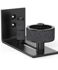 Two Piece Adjustable Floor Guide For Sliding Barn Doors With Eight Setup Options Low Profile Flush Bottom Design Carbon Steel And POM Nylon Matte Black Finish