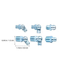 Bulk Pack 100 Grease Zerk Fittings, 8 To 28 Threaded Hex Head, 45 Degree Angled Nipples, Galvanized Iron Lubrication Fittings For Mechanical Joints And Machinery, Easy Batch Repairs For Industrial Equipment, 0.59 x 1.18 in