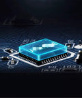 Close-up of an integrated circuit chip on a circuit board, part of the All In One Hdd Docking Station With Usb 3.0 And Esata Connectivity For 2.5 And 3.5 Inch Drives.
