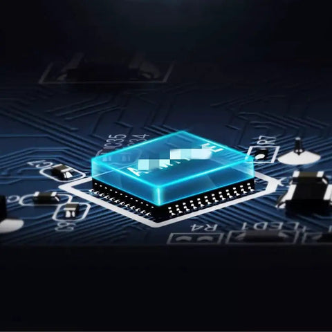 Close-up of an integrated circuit chip on a circuit board, part of the All In One Hdd Docking Station With Usb 3.0 And Esata Connectivity For 2.5 And 3.5 Inch Drives.