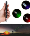 Hand holding Three Pack Laser Pointer for Cats and Dogs Interactive Pet Toy Set with Red Green and Purple Lights Great For Playtime