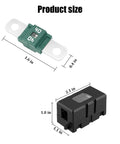 Rugged 40 Amp Ami Or Midi Fuse Holder Kit With Cover Two Pack Bolt On Car Fuse Block For Trucks Buses And Rig Maintenance Plug Play Auto Electrical Part That Takes The Heat Like A Pro, showing size details.