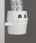 Indoor Clothes Dryer Vent Kit With 4 Inch By 5 Foot ProFlex Duct, plastic lint reservoir attached for indoor venting