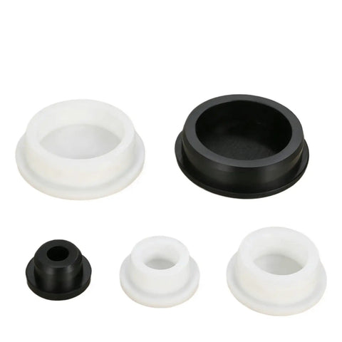 Silicone Rubber Circular Plug Seal For Holes 6.8mm To 161.5mm Universal Pipe Cap For Machinery Irrigation And Automotive Vacuum Ports Grab And Go Durable White 37.6mm 1 Piece in various sizes and colors on white background