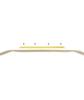 Yellow Skateboard Rails Old School Plastic With Mounting Screws 14.5 Inch 4 Hole Design shown with skateboard deck