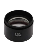 0.5x Barlow Lens For Stereo Zoom Microscope, Super Widefield Auxiliary Magnification, 47mm Mounting Diameter, doubles magnification