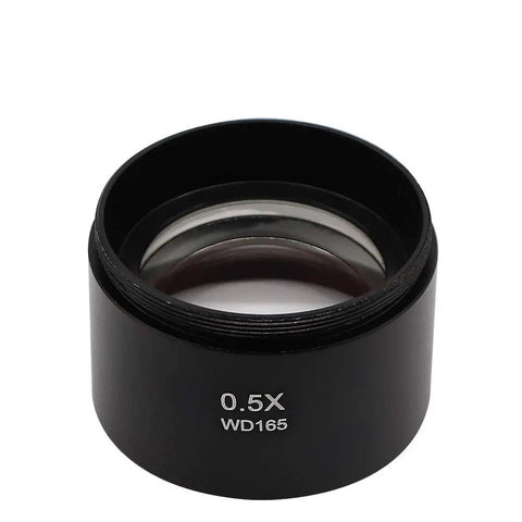0.5x Barlow Lens For Stereo Zoom Microscope, Super Widefield Auxiliary Magnification, 47mm Mounting Diameter, doubles magnification