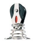 Single stand-up loop top bearing block for marine rigging, sealed ball unit, high load capacity, lightweight, ceramic ready
