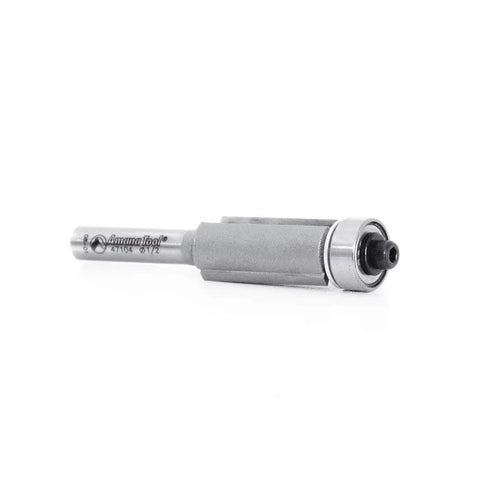 Flush Trim Router Bit One Half Inch Diameter, One Inch Cutting Height, One Quarter Inch Shank, Two Flute Carbide Tipped Tool