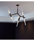 Post-Modern Nordic Pendant Light Herringbone Contemporary Living Room Dining Room Dimmable G9 Bulb Hanging Lamps LED, unique design with multiple light fixtures.