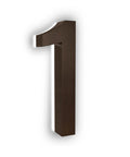 7-Inch Led Backlit Address Number For House Outdoor Sign, Easy-To-Spot, Waterproof Stainless Steel, 6000K Bright White Light, 12V Powered, Bronze Finish, Number 1, Mounting Plate Sold Separately