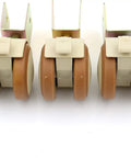 1.8 Inch Swivel Caster Wheels With Brake Top Notch Smooth Rolling Twin Wheel Furniture Casters showing U brackets and dual brakes.