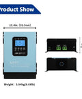 Beast 60 Amp MPPT Solar Charge Controller For 12V To 96V Systems with dimensions and weight details.
