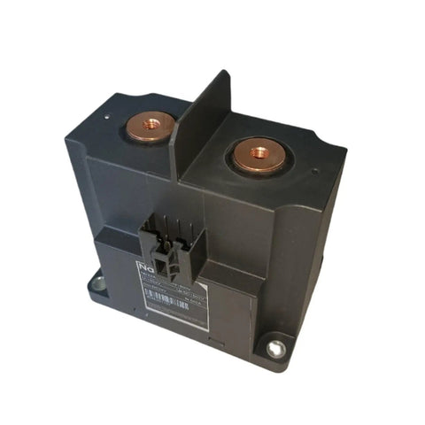 Top Shelf 1500V 500A Contactor Relay For Electric Vehicle Battery Packs with copper terminals and rugged black casing.