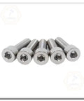 Premium M2 X 10mm Titanium Socket Cap Screws With Hex Allen Drive, set of 6, durable, rust proof fasteners for DIY projects.
