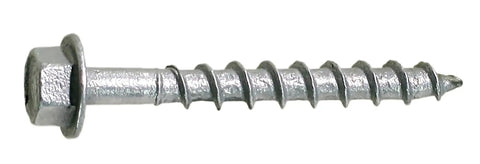 Connector Screws Nine By One And A Half Inch With A Quarter Inch Hex Head And Galvanized Coating Includes Hex Bit Nail Replacement