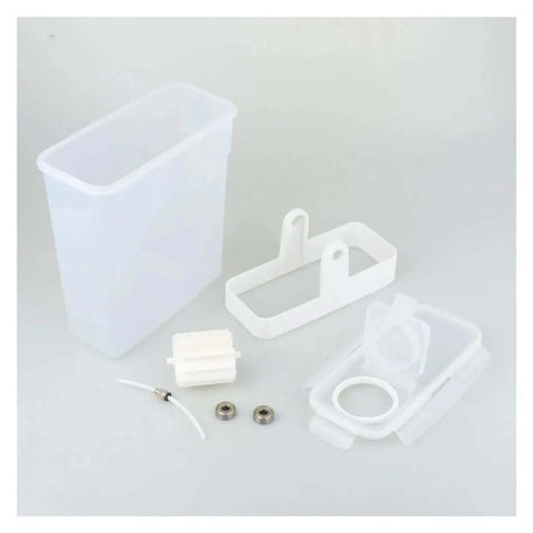 Filament Dryer Box For 1Kg Spools Keeps Filament Dry And Ready, Waterproof Exterior, white components and accessories shown