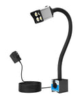 Badass Magnetic Work Light With Smooth Bend Tube 1600 Lumen IP66 Waterproof LED Machine Lamp showing flexible gooseneck and magnetic base.