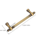 Vintage Zinc Alloy Cabinet Pulls And Drawer Handles Two Pack Solid Metal Retro Heavy Duty Door Hardware 96mm Hole Spacing