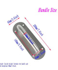 Stainless Steel Pull Push Door Handle 8 Inch D Style Plate Handle 2 Pack Beefy Heavy Duty Fire Door Access Back Plate Mounted Rust Resistant Sleek Modern Finish, 200mm handle size